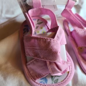 Pink child of mine sandals 0-3 months